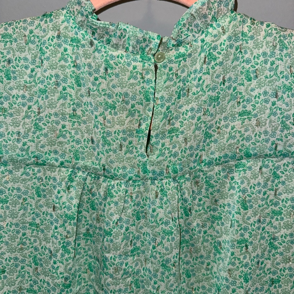 Joie Light Green Patterned Blouse - Picture 4 of 6